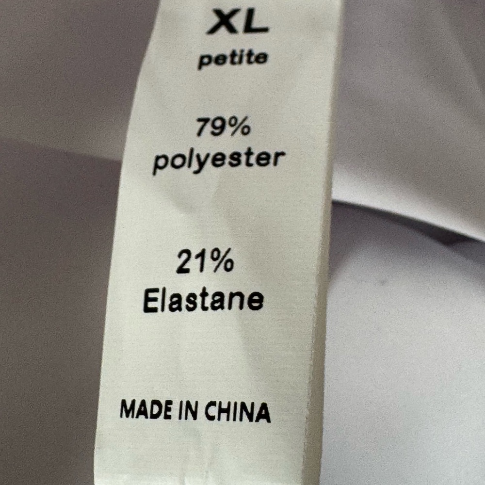 NWOT HALARA High Waisted Button Pockets Straight Leg Pants WHITE XL PETITE - Picture 4 of 4